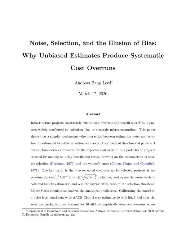 Noise, Selection, and the Illusion of Bias paper cover